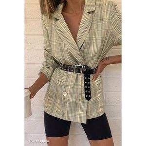 Urban Outfitters Plaid Oversized Double Breasted